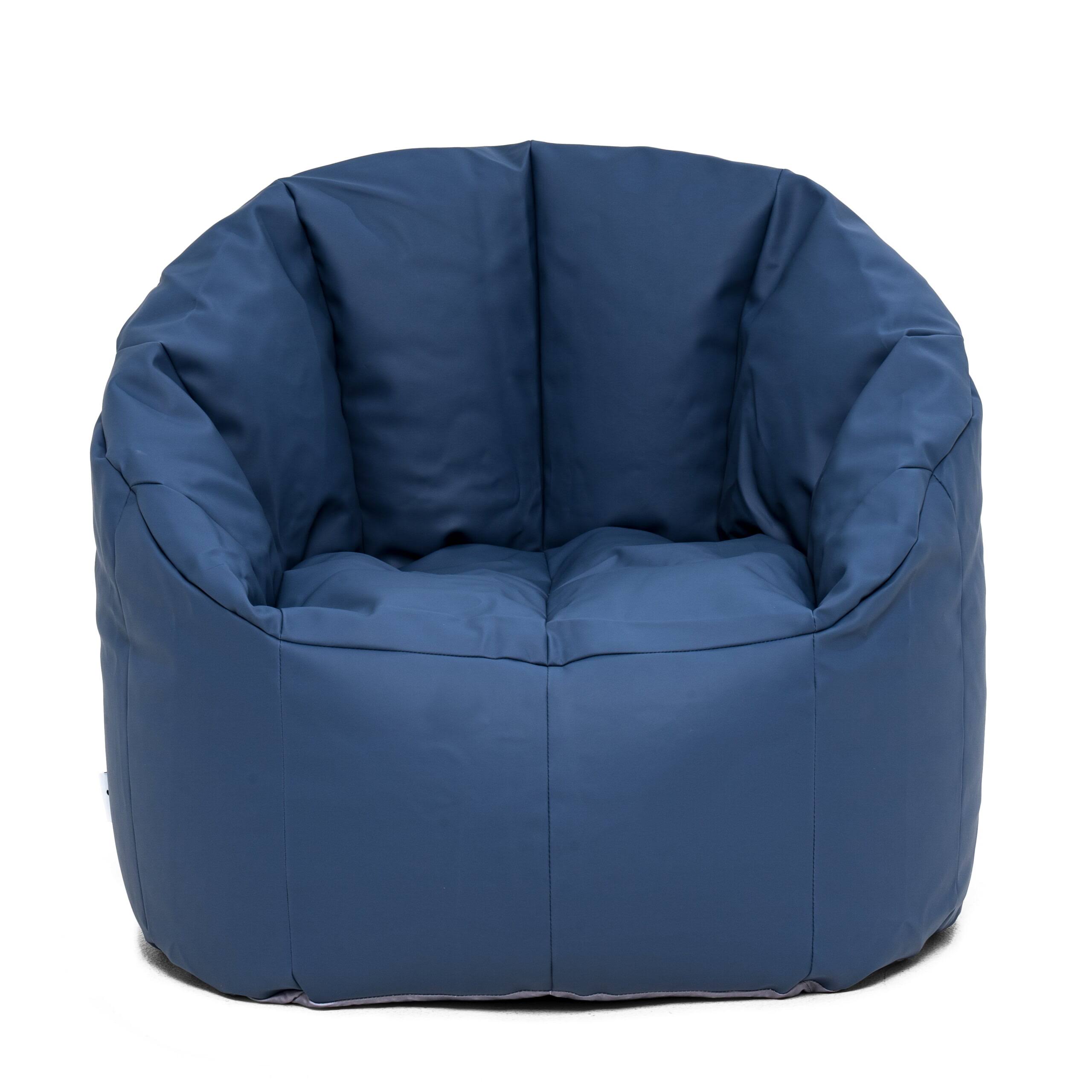 Milano Outdoor Bean Bag Chair, Vinyl 2.5ft, Navy Marine