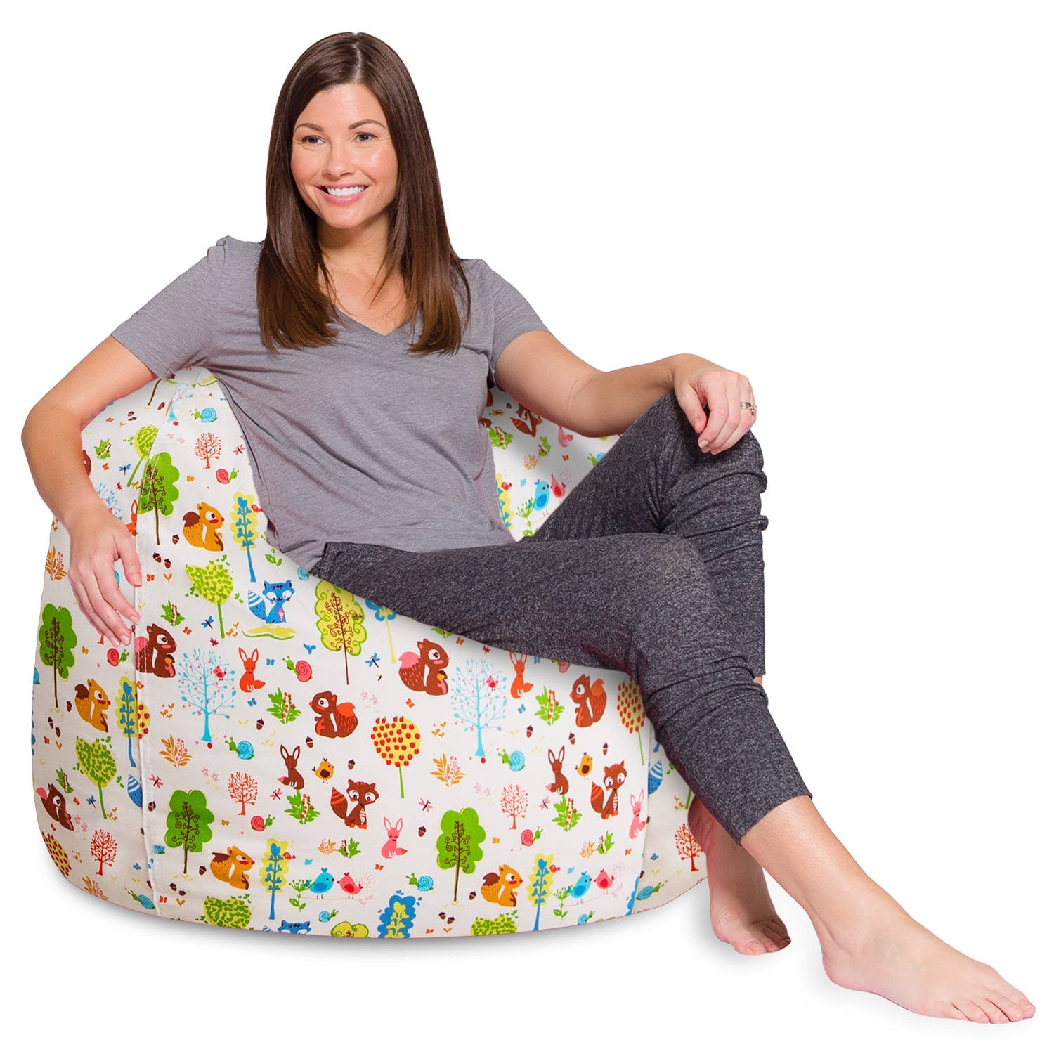 Creations Bean Bag Chair, Soft Lounger, Kids, 4 ft, Purple