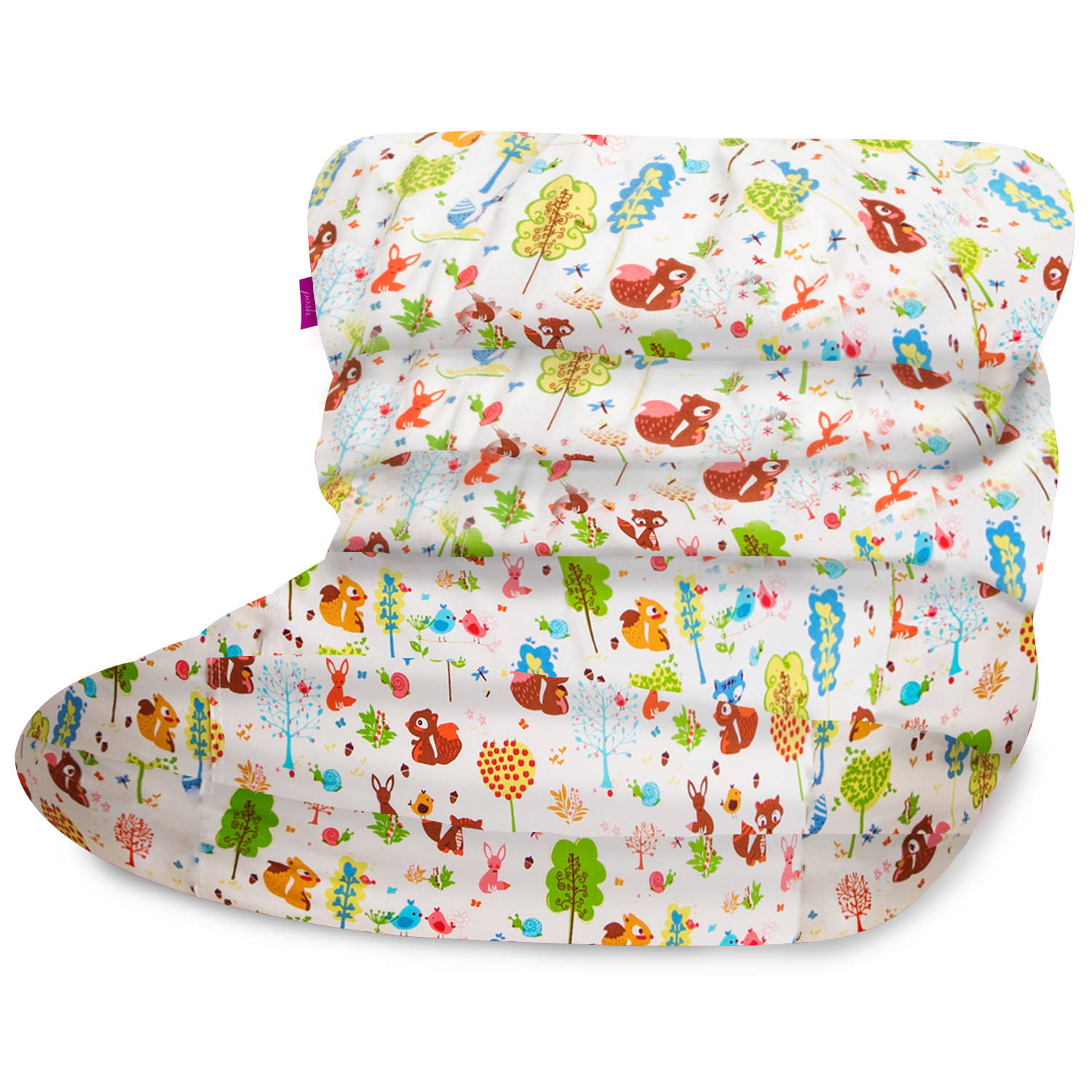 Creations Laguna Lounger Bean Bag Chair, Kids, 3 ft, Canvas Forest Critters