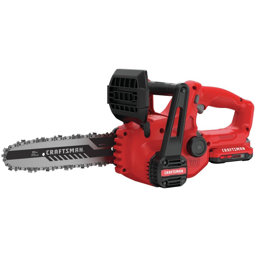 20-Volt Max 10-in Cordless Electric Chainsaw 2 Ah (Battery   Charger Included)