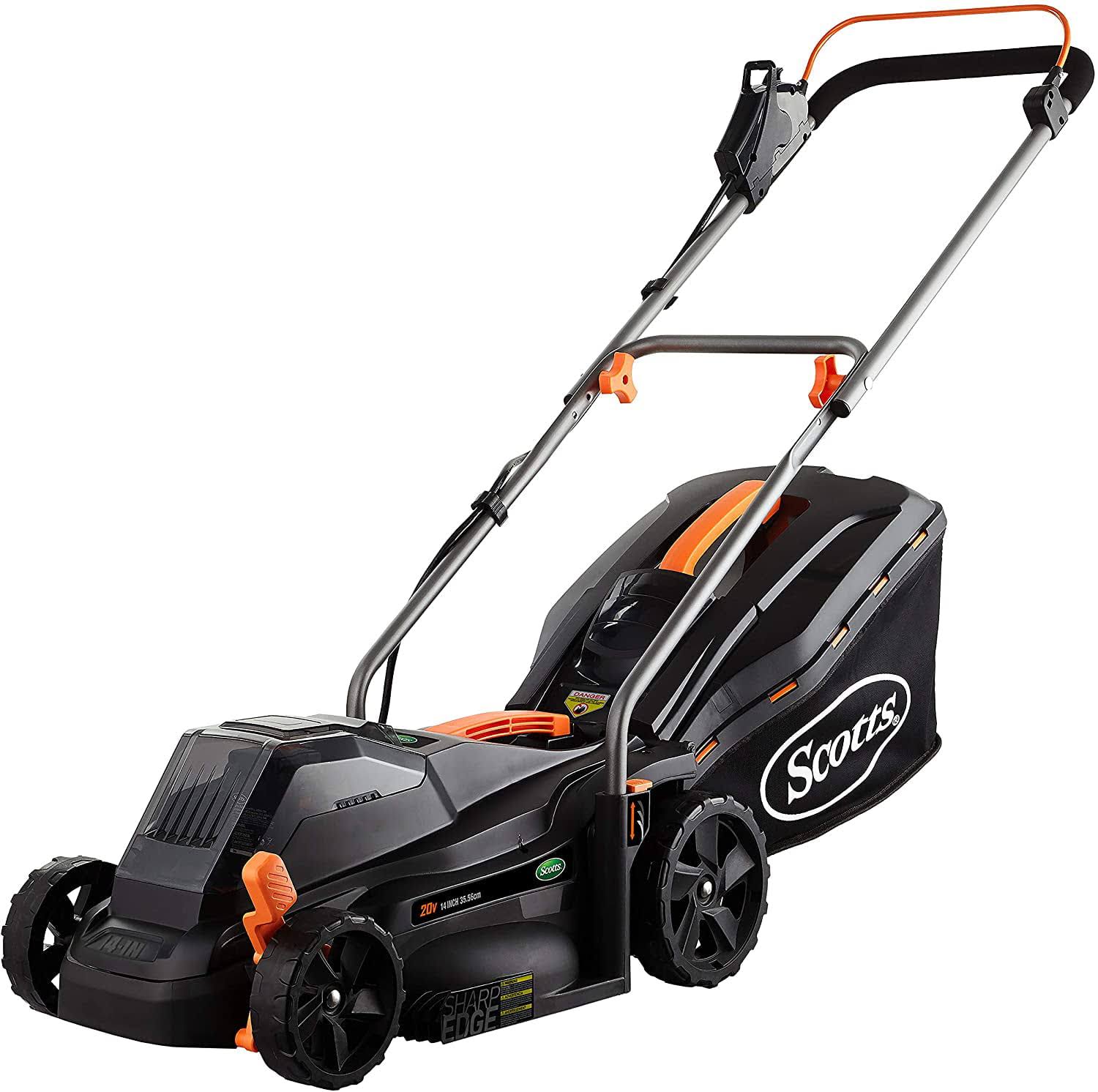 Outdoor Power Tools 62014S 14-Inch 20-Volt Cordless Lawn Mower, Black