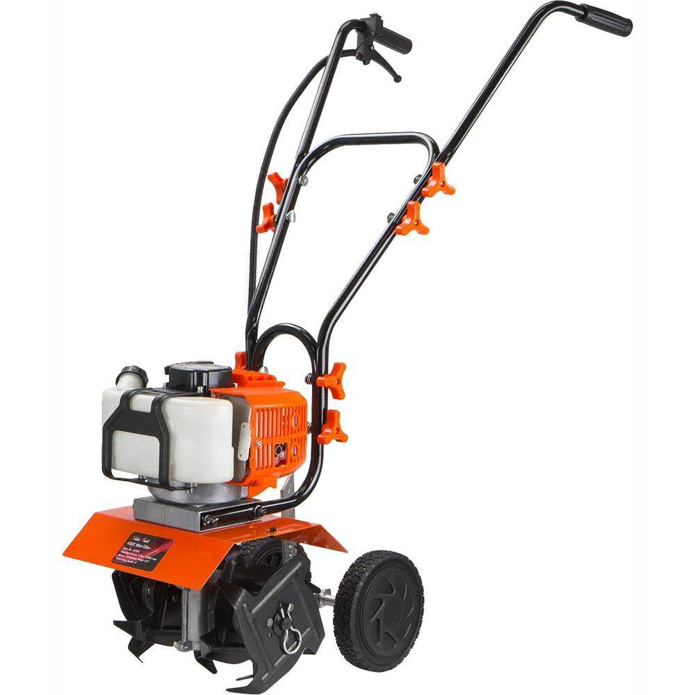 82051 10 in. 43 cc 2-Stroke Mini Gas Tiller Cultivator
