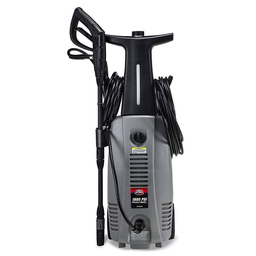 APW5004 1800 PSI 1.6 GPM Electric Pressure Washer with Hose Reel for House, Walkway, Car and Outdoor Cleaning