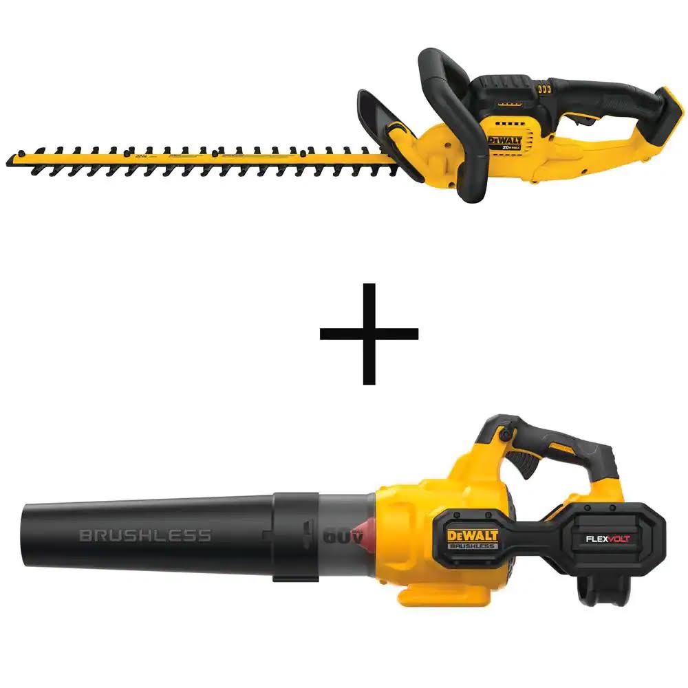 20V MAX Cordless Battery Powered Hedge Trimmer   60V Cordless Leaf Blower (Tools Only)