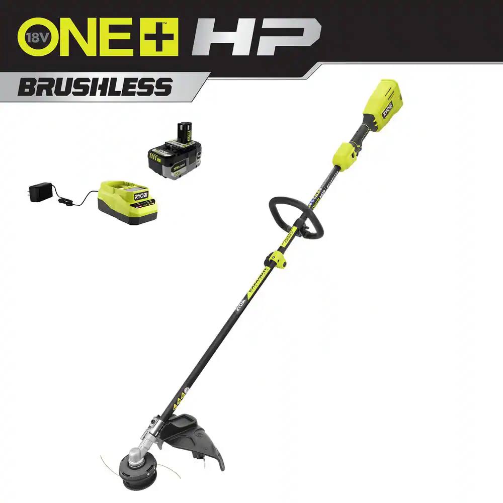 P20220VNM  HP 18V Brushless 15 in. Attachment Capable String Trimmer with 6.0 Ah Battery and Charger