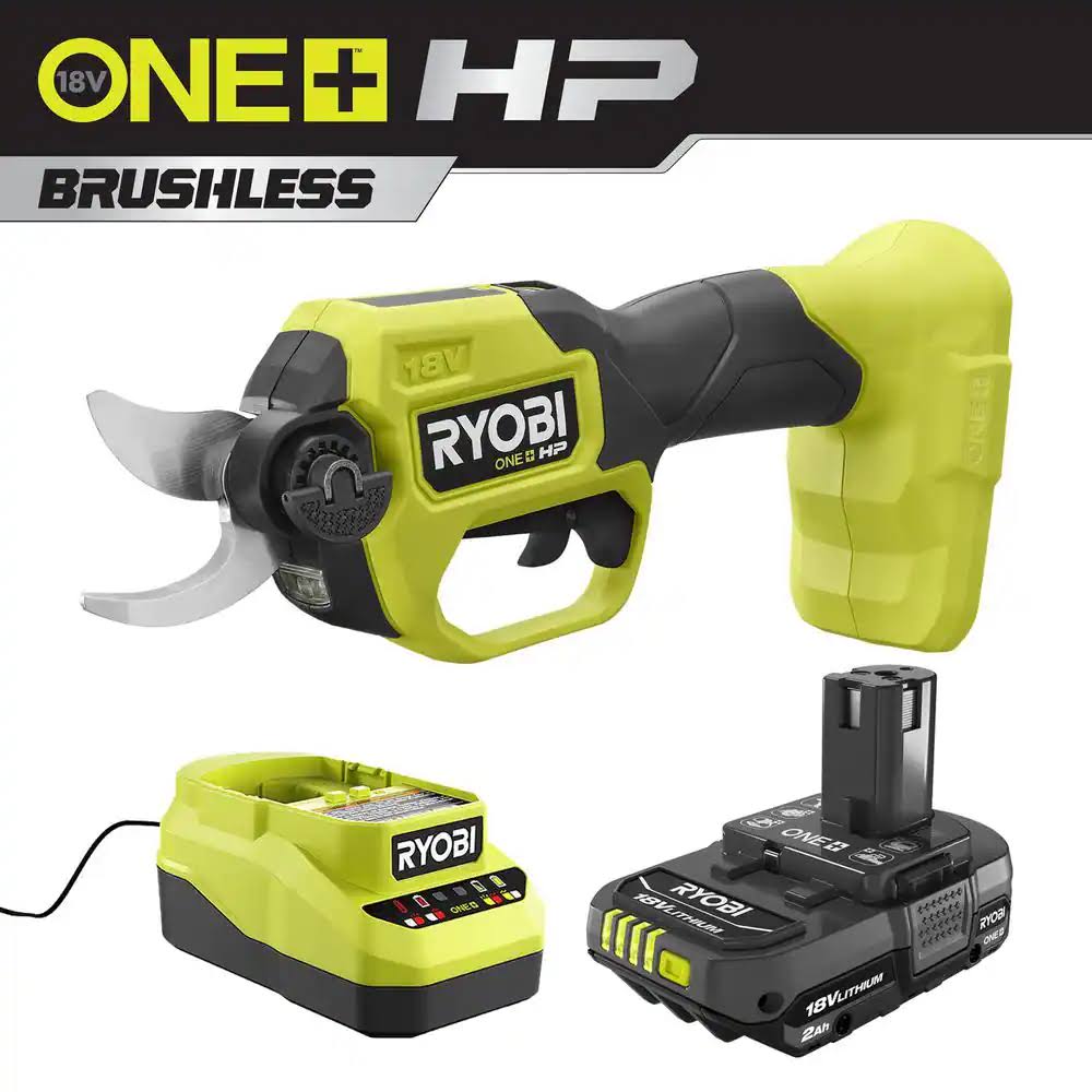 P2550VNM  HP 18V Brushless Cordless Pruner with 2.0 Ah Battery and Charger