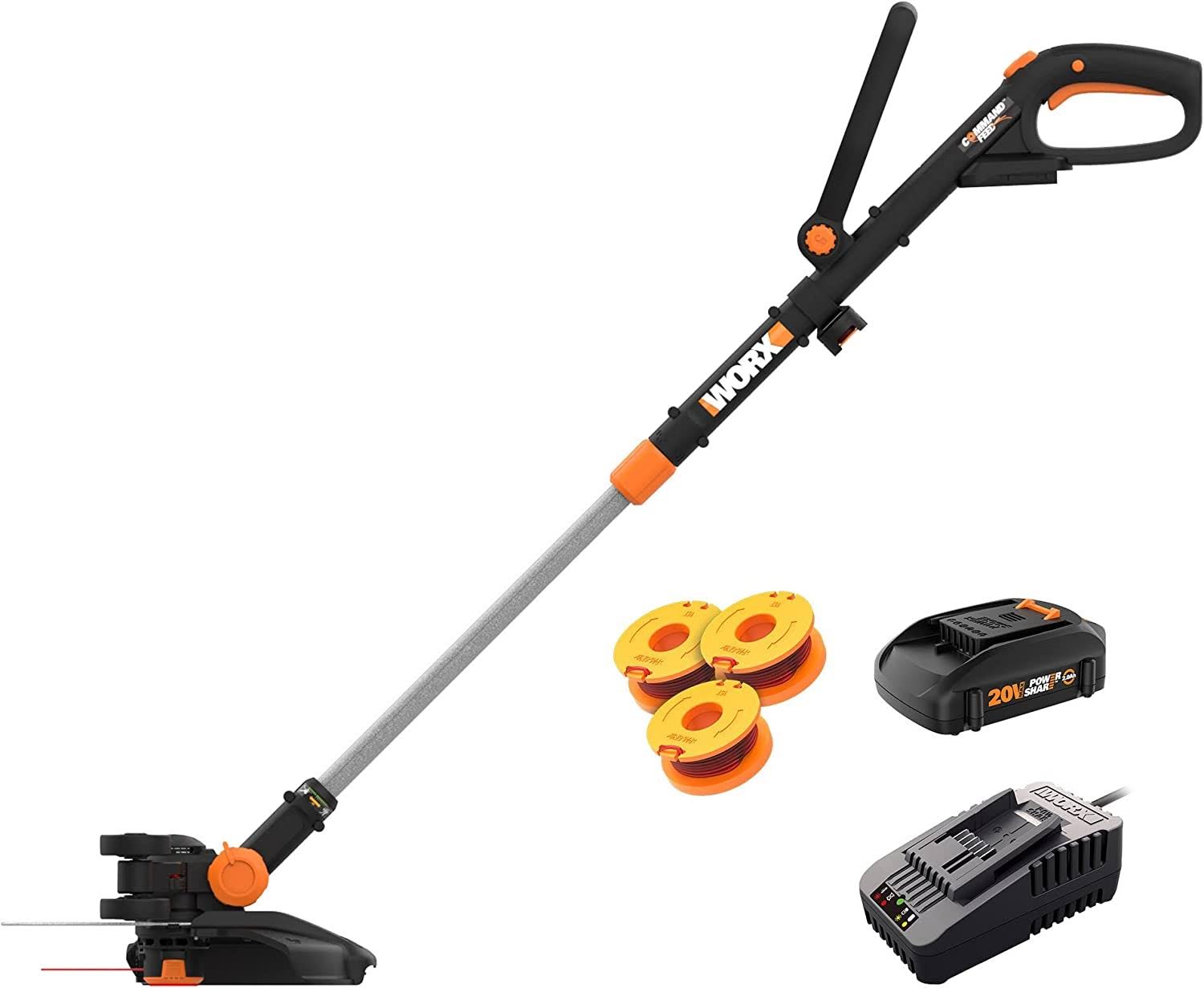 WG170.2 POWER SHARE 20-volt 12-in Straight Cordless String Trimmer Edger Capable (Battery Included)