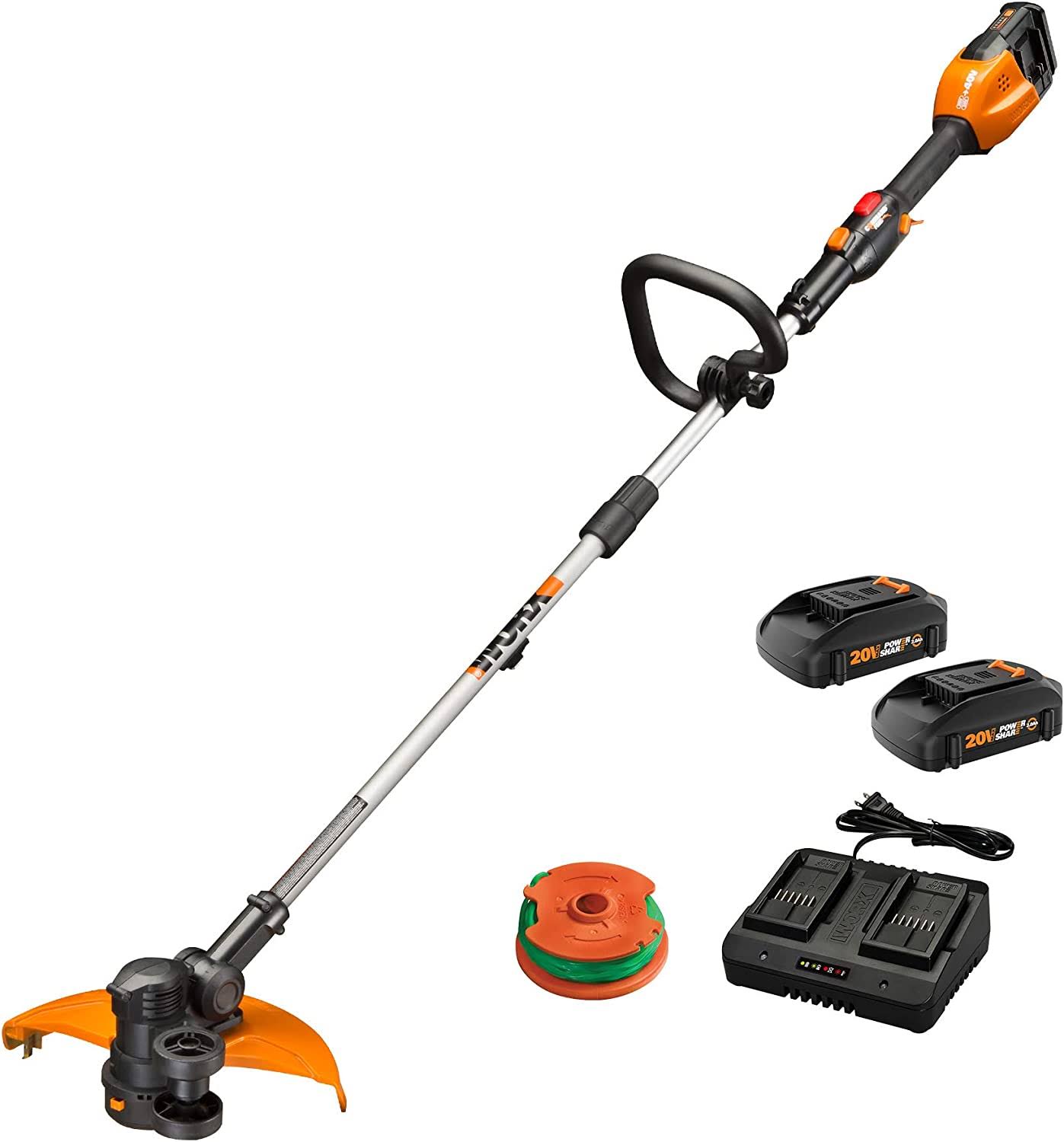 WG184 Power Share POWER SHARE 40-volt Max 13-in Straight Cordless String Trimmer Edger Capable (Battery Included)