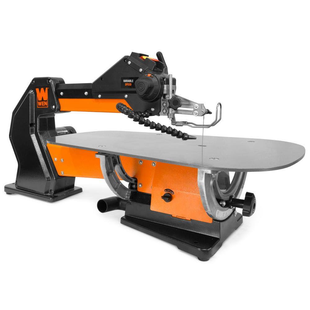 LL2156 21 in. 1.6 Amp Variable Speed Parallel Arm Scroll Saw with Extra-Large Dual-Bevel Steel Table