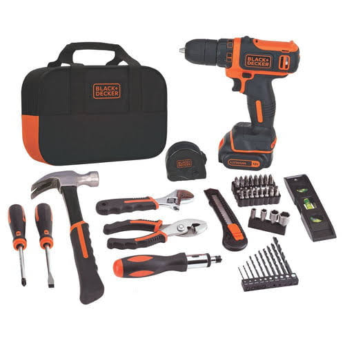 12-Volt MAX Lithium Drill And 59-Piece Project Kit, BDCDD12PK Tool Sets