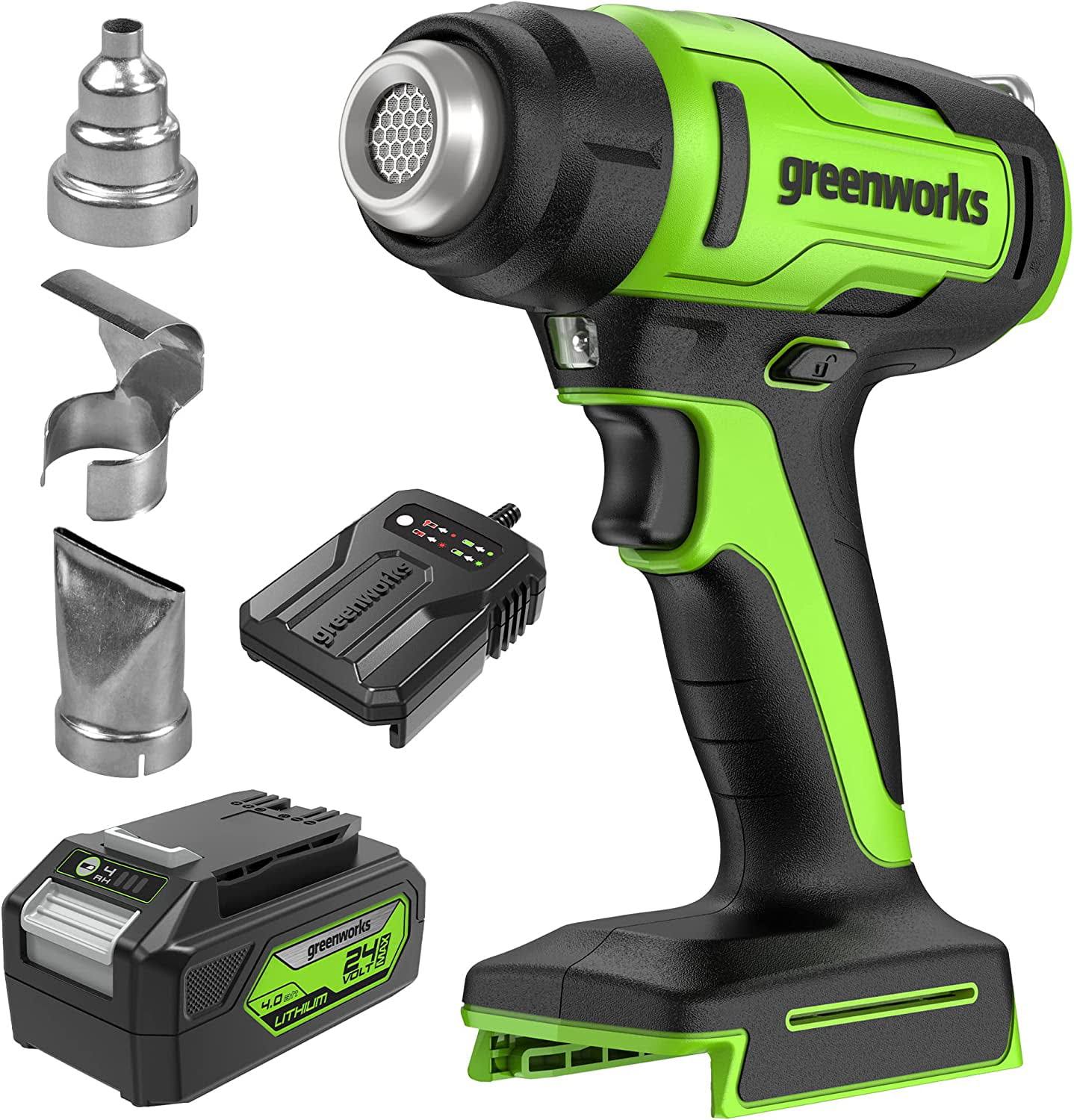 24V Cordless Heat Gun Kit, 4.0Ah Battery   Charger