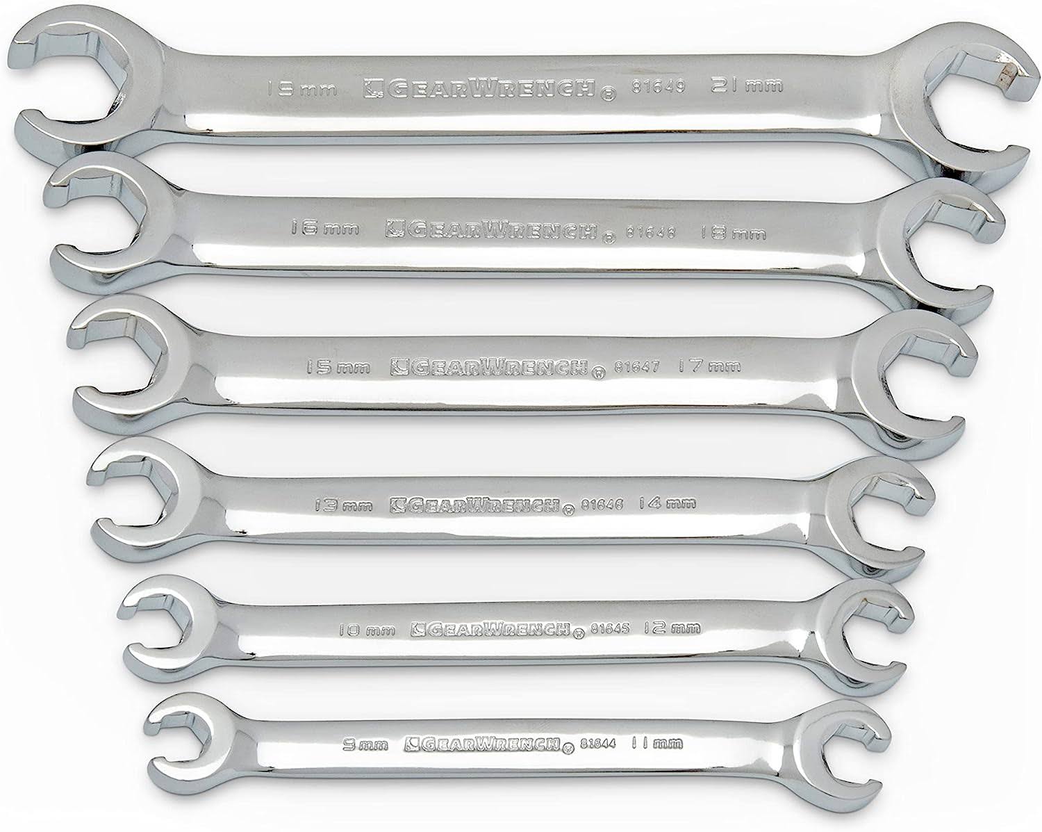 6 Pc. Flare Nut Wrench Set, Metric   81906