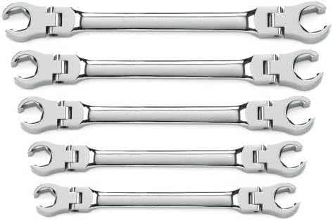5 Pc. Flex Head Flare Nut Wrench Set, SAE   81910