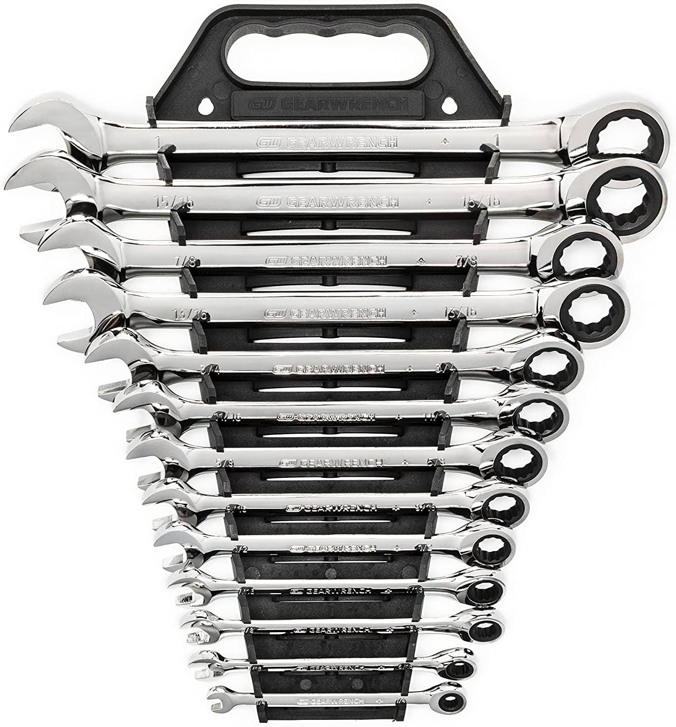 13 Pc. 12 Pt. Ratcheting Combination Wrench Set, SAE   9312
