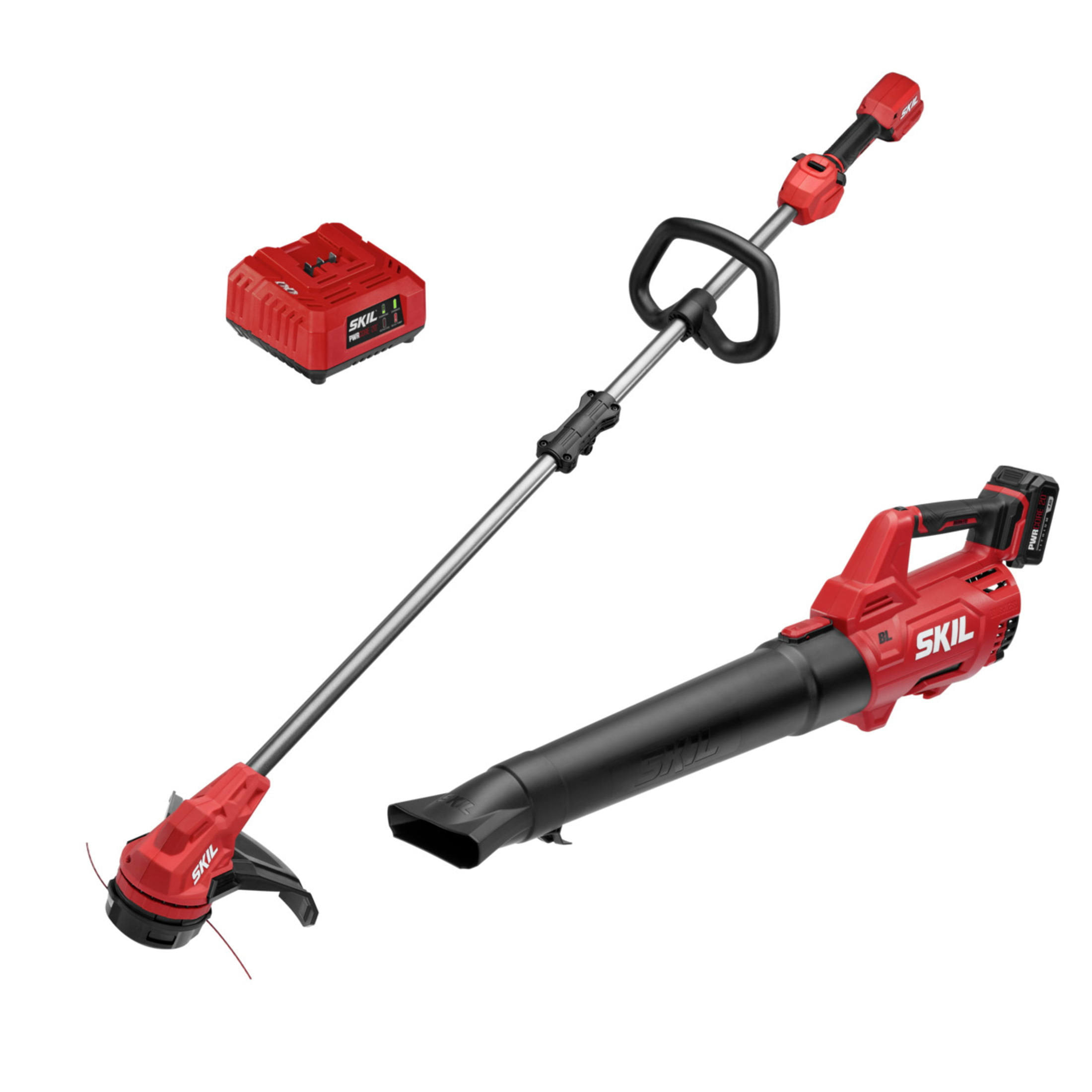 20V Battery Powered Brushless 13  String Trimmer   Brushless Leaf Blower Combo Kit