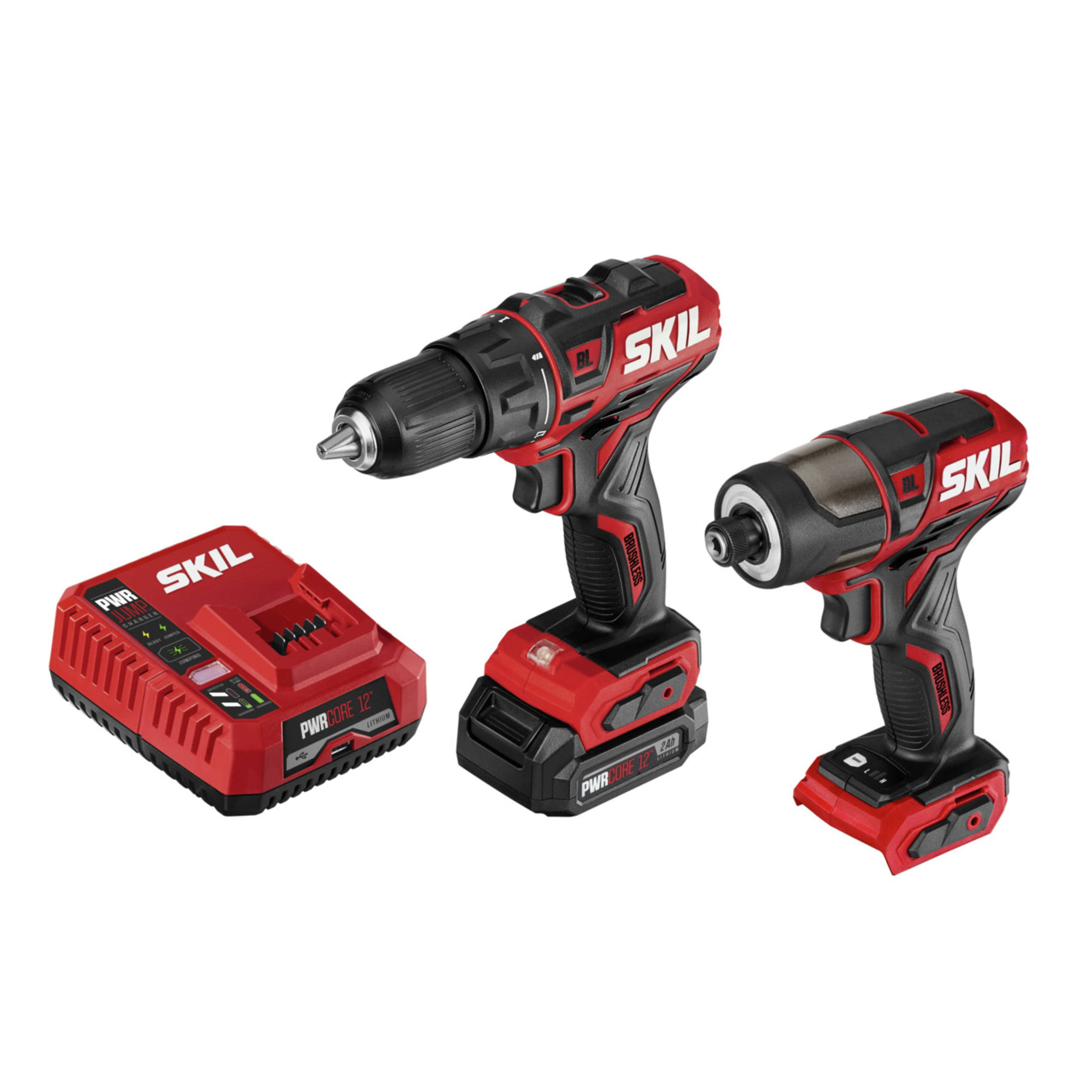 12 Brushless 12V Cordless Drill Driver and Impact Driver Kit