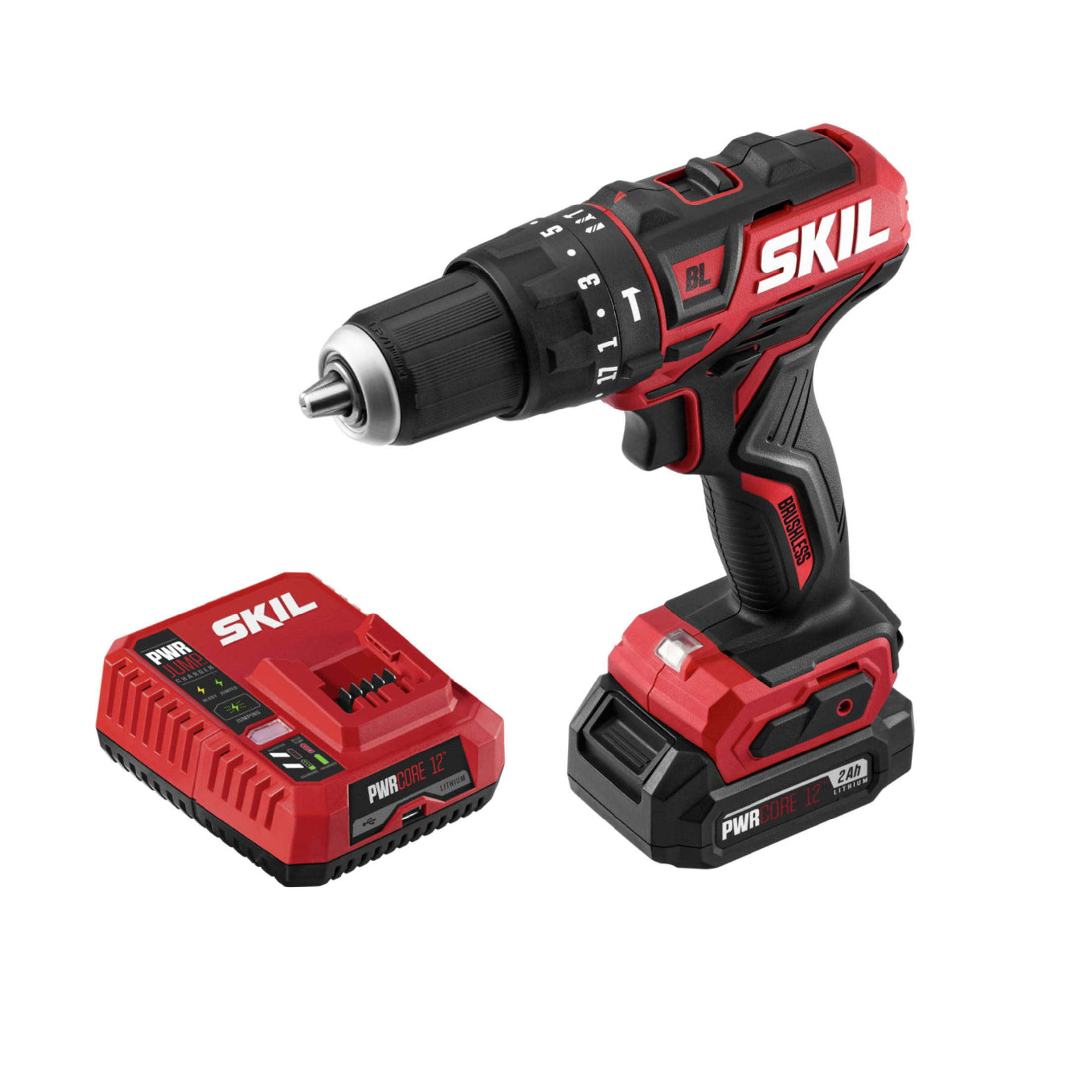 12 Brushless 12-Volt 1/2  Hammer Drill with 2.0Ah PWR ASSIST Battery and  Charger