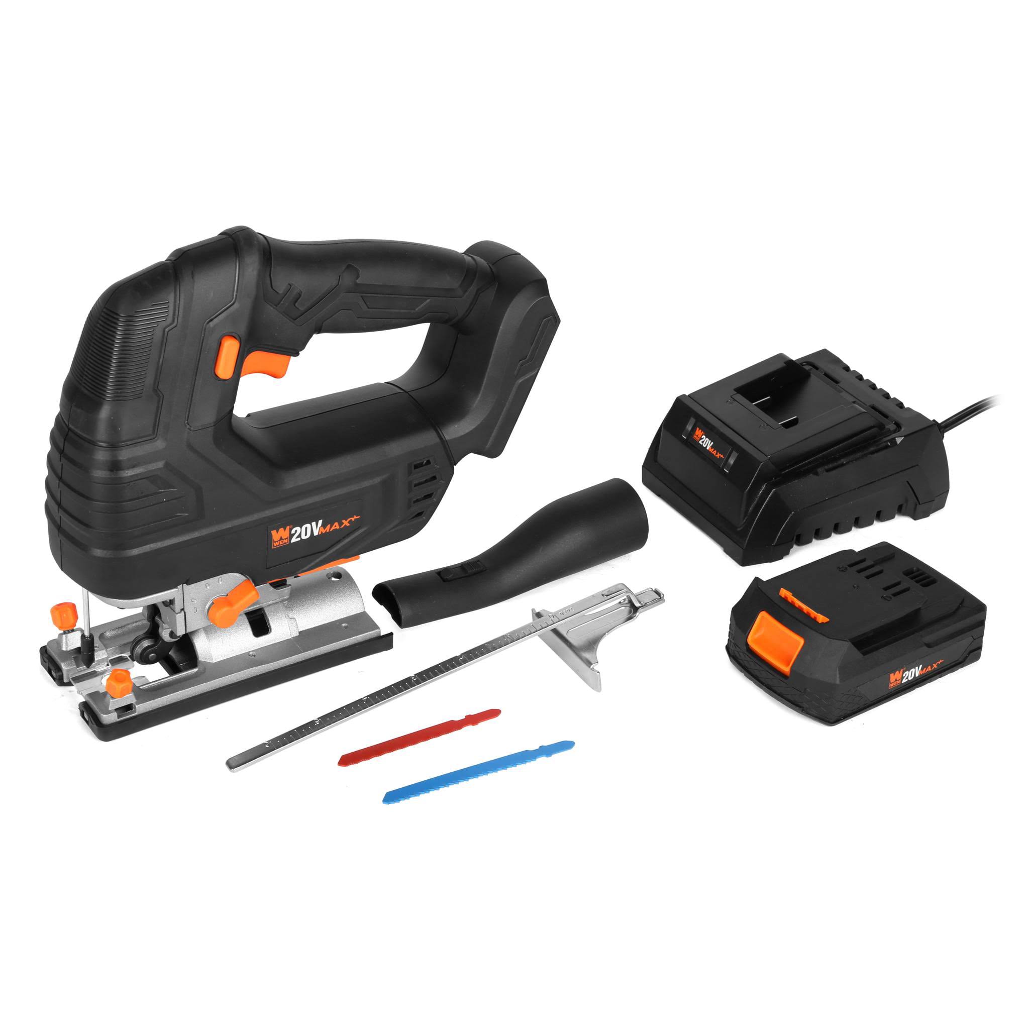 20V Max Cordless Brushless Jigsaw with 4.0 Ah Lithium Ion Battery and Charger