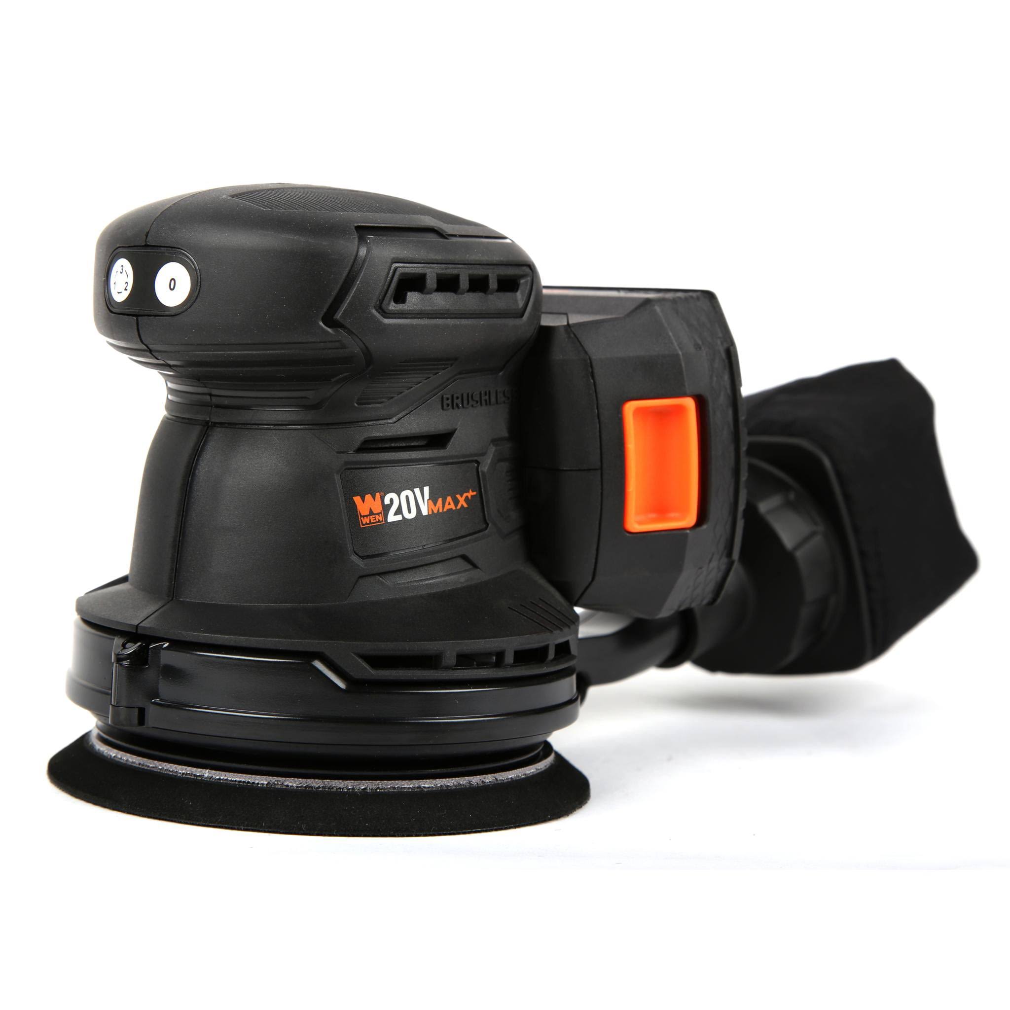 20V Max Cordless Brushless 5-Inch Random Orbit Rotary Sander with 2.0 Ah Lithium-Ion Battery and Charger