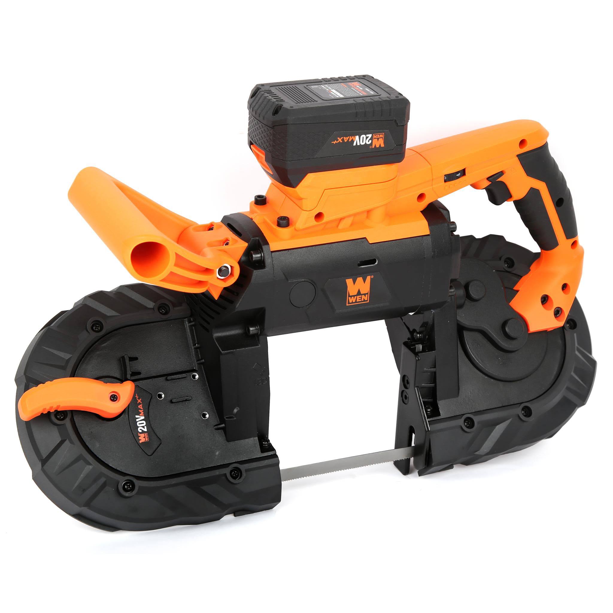 20V Max 5-Inch Variable Speed Cordless Portable Metal Band Saw with 5.0 Ah Lithium Ion Battery and Charger