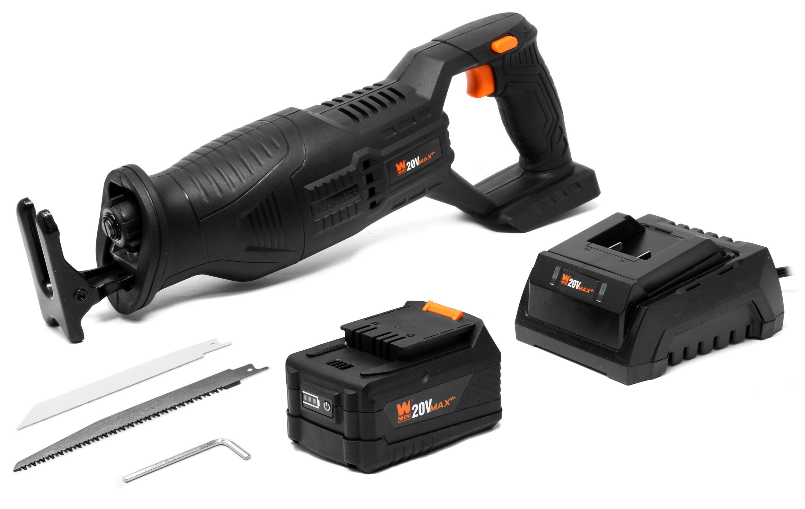 20V Max Brushless Cordless Reciprocating Saw with 4.0Ah Lithium-Ion Battery and Charger