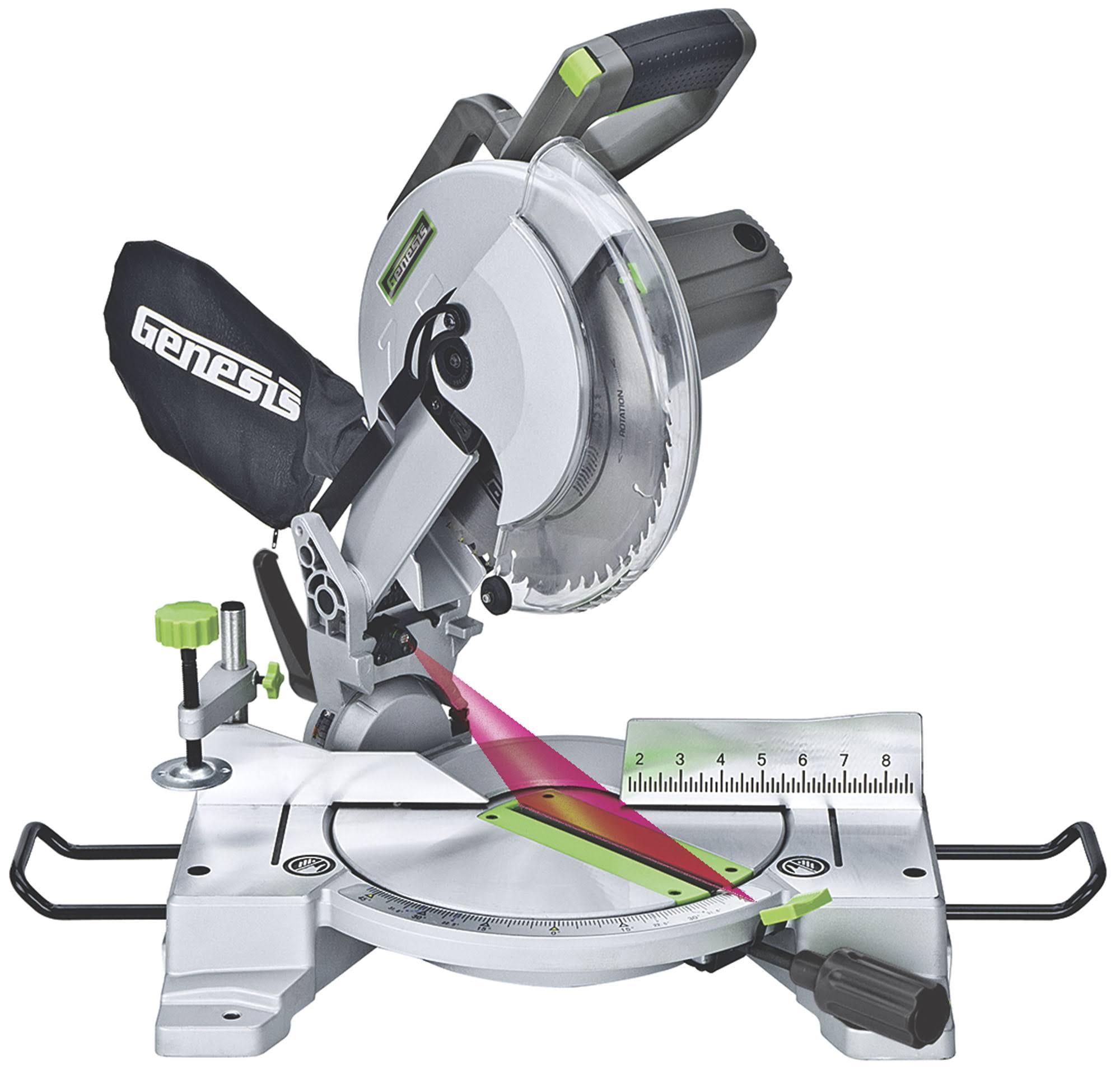 10-Inch 15-Amp Compound Miter Saw with Laser, GMS1015LC