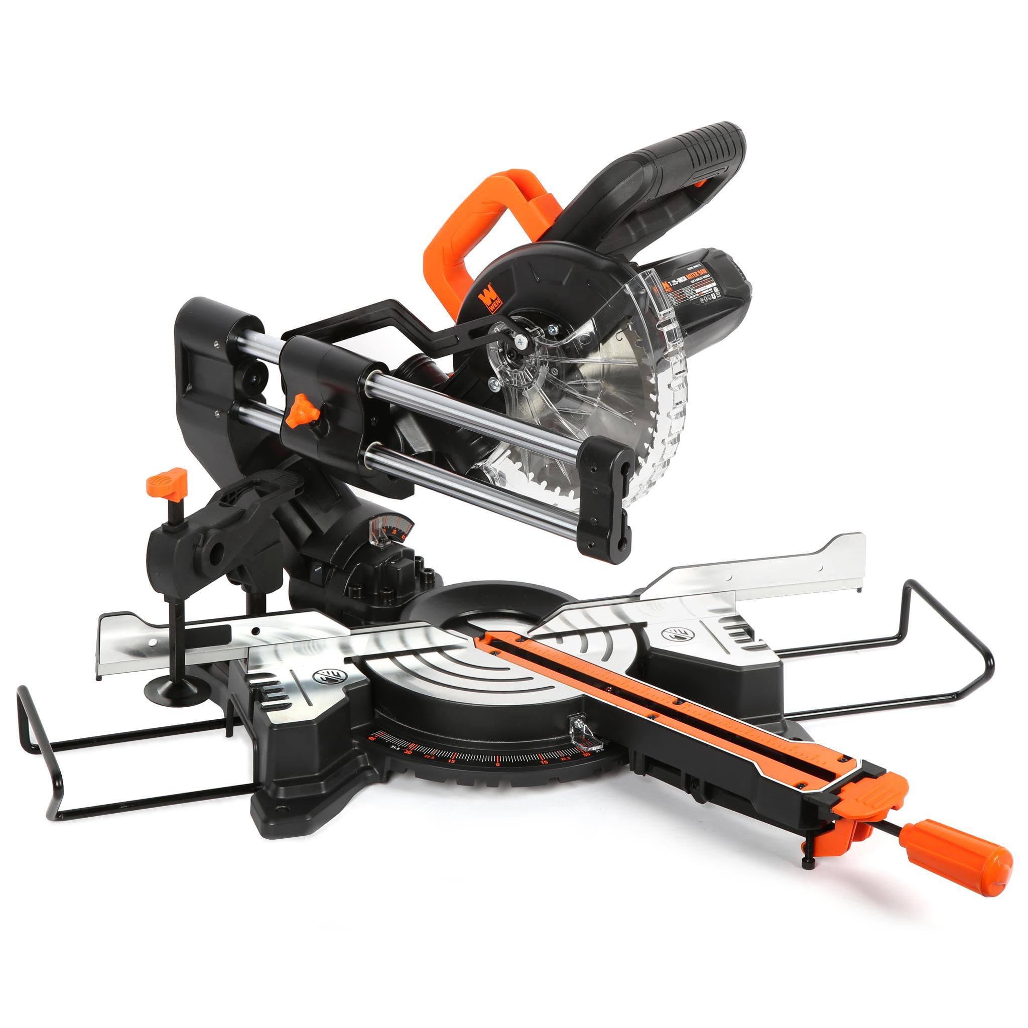 9.5-Amp 7.25-Inch Single Bevel Compact Sliding Compound Miter Saw with LED Cutline Guide