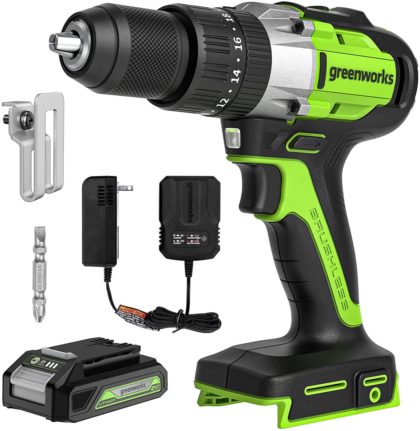 24V Cordless Brushless Hammer Drill Kit, 530 in./lbs Torque,  with 2Ah Battery and Charger, 3706602