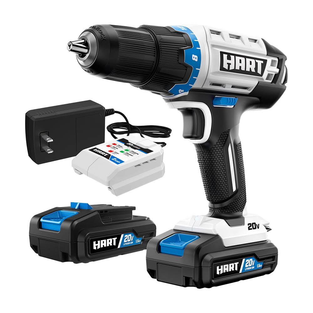 20-Volt Cordless 1/2-inch Drill/Driver Kit, (2) 20-Volt 1.5Ah Lithium-Ion Batteries