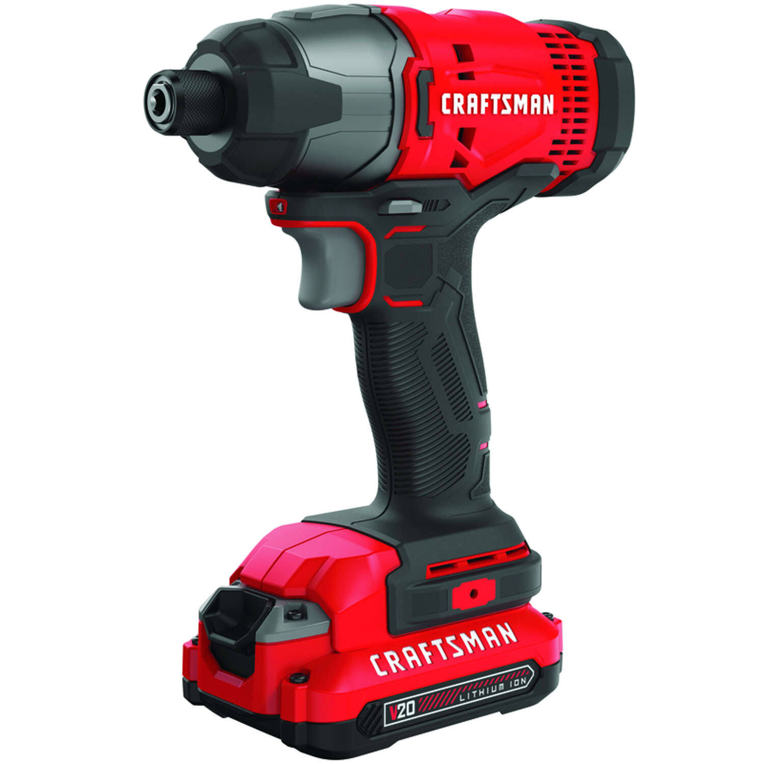 20V MAX Impact Driver, 1/4 Inch, 2,800 RPM, LED Work light, Battery and Charger Included (CMCF800C1)