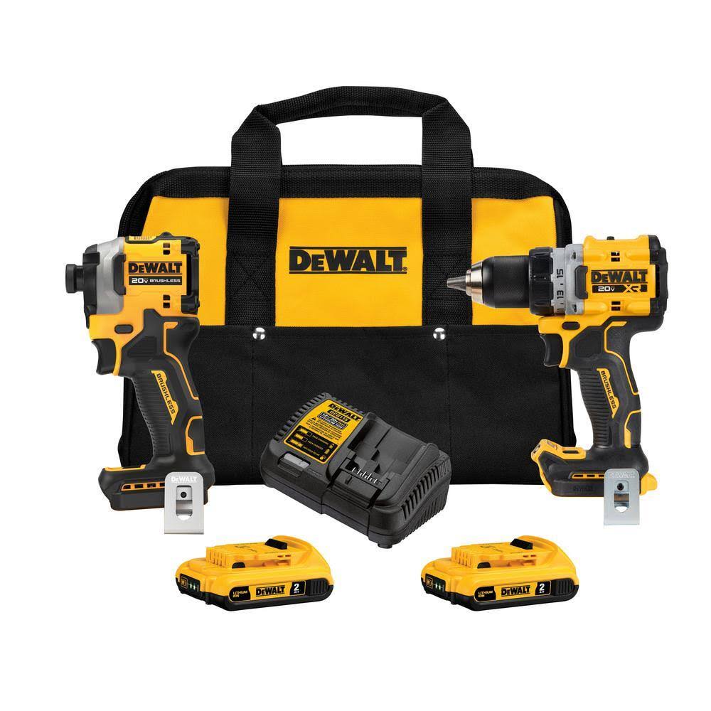 DCK2051D2 20V MAX XR Cordless Drill/Driver, ATOMIC Impact Driver 2 Tool Combo Kit, (2) 2.0Ah Batteries, Charger, and Bag