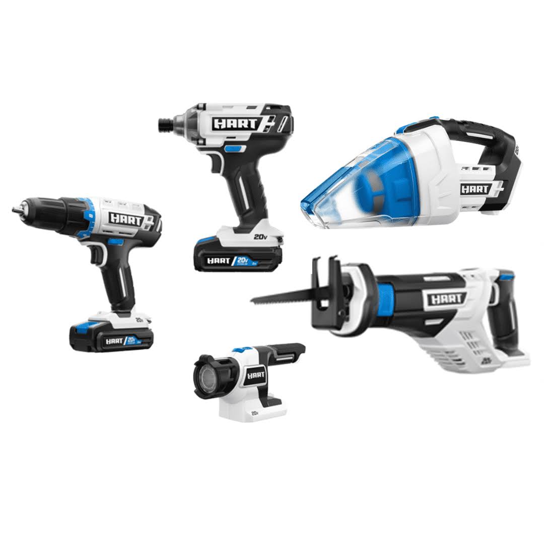 20-Volt Cordless 5-Tool Combo Kit (2) 1.5Ah Lithium-Ion Batteries and 16-inch Storage Bag