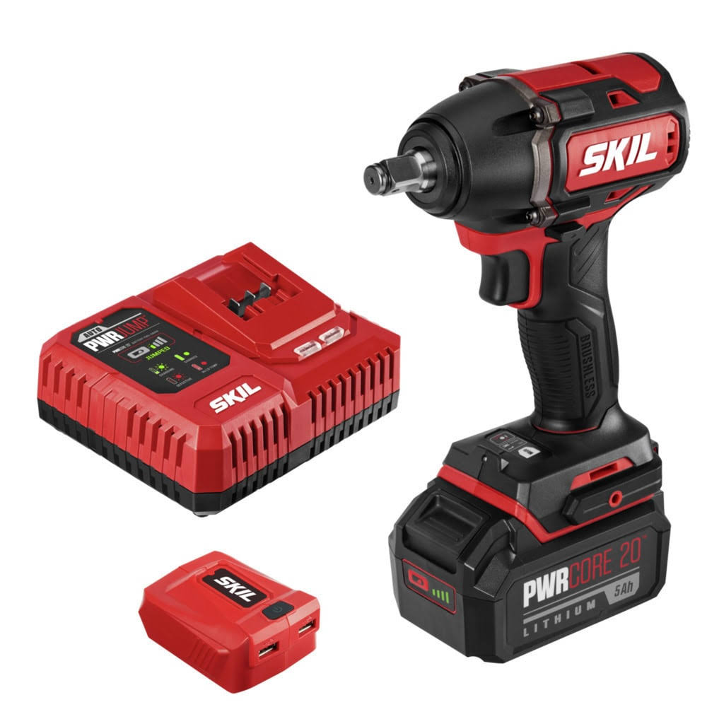 20-volt Variable Speed Brushless 1/2-in Drive Cordless Impact Wrench (Battery Included)