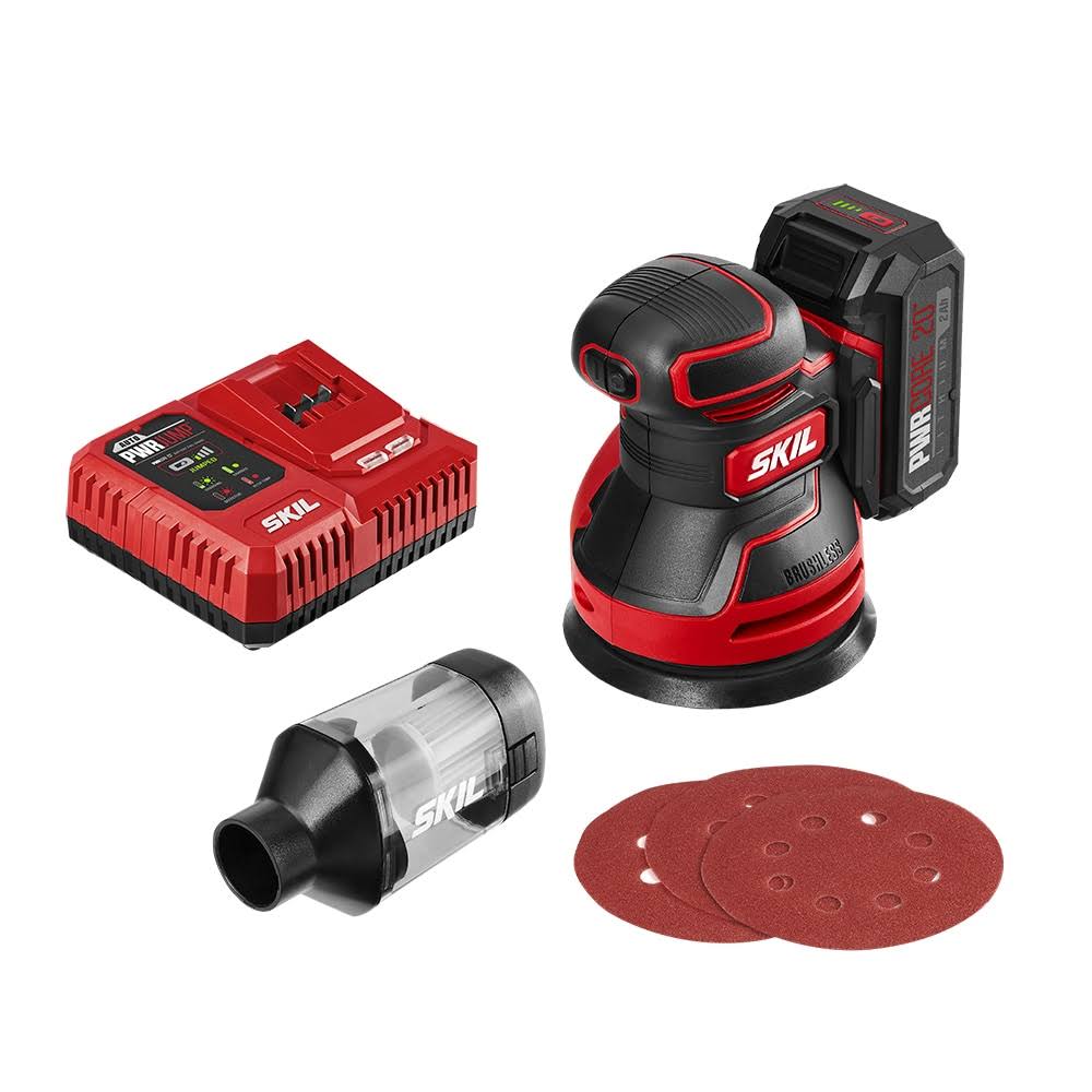 20-Volt Cordless Variable Speed Random Orbital Sander with Dust Management