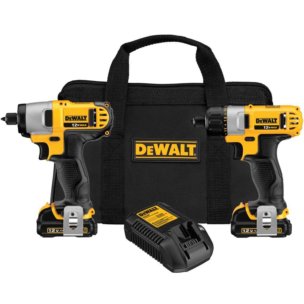 2-Tool 12-Volt Max Power Tool Combo Kit with Soft Case (2-Batteries and charger Included)