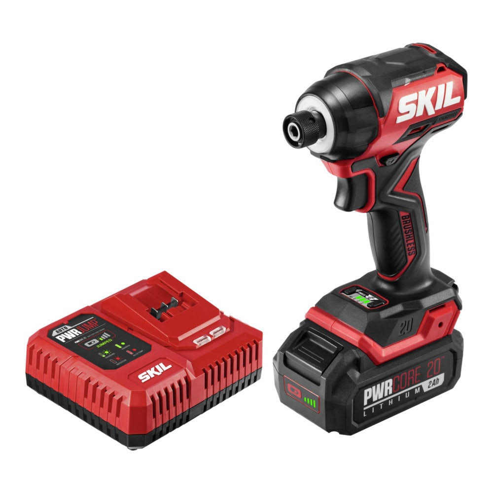 Compact 20-volt 1/4-in Variable Speed Brushless Cordless Impact Driver (1-Battery Included)