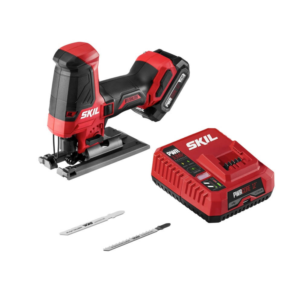 12-Volt Brushless Variable Speed Keyless Cordless Jigsaw (Charger Included and Battery Included)
