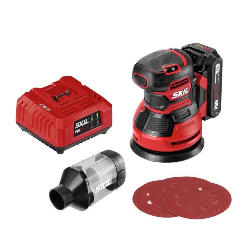 20-Volt Cordless Variable Random Orbital Sander with Dust Management (Battery Included)