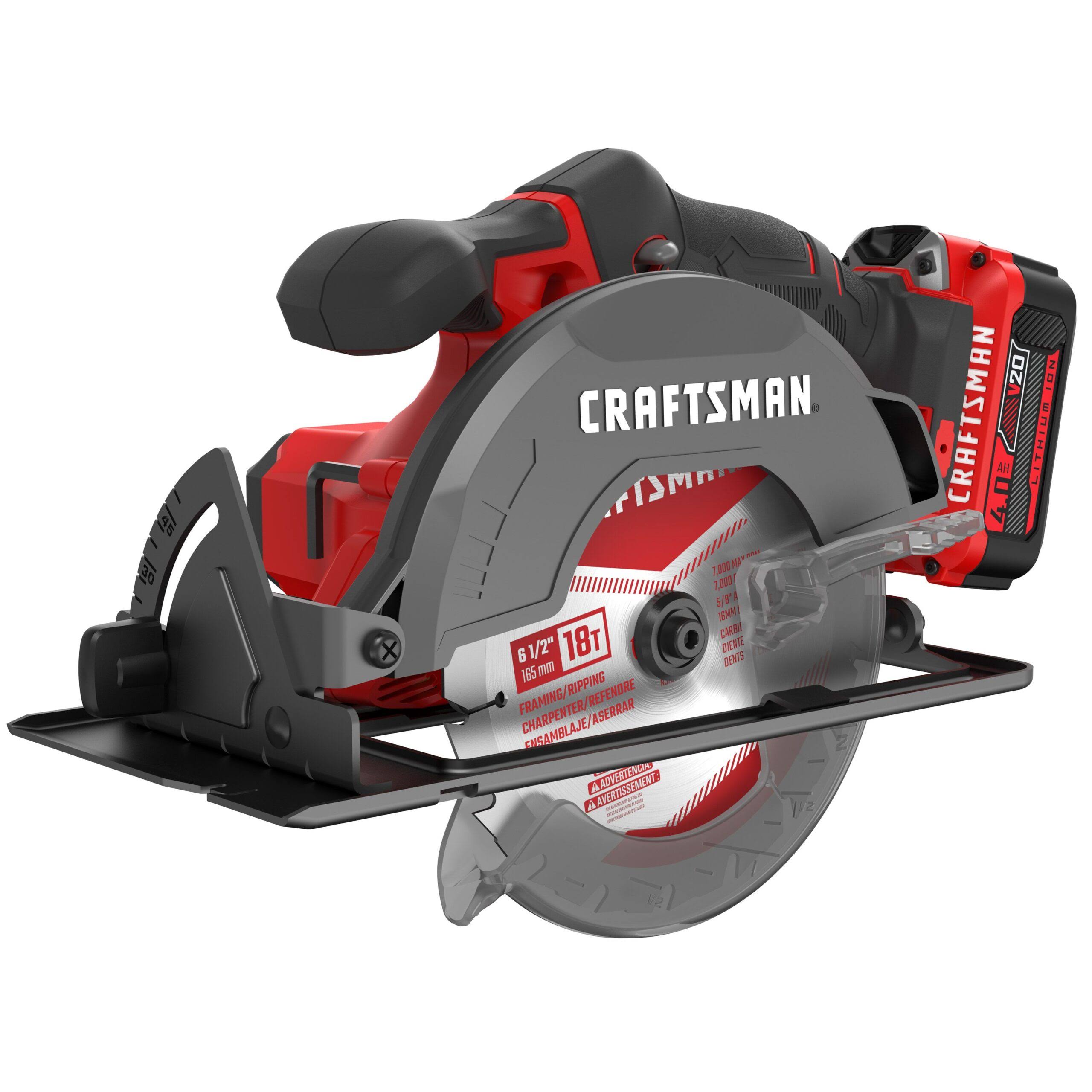 V20 20-volt Max 6-1/2-in Cordless Circular Saw Kit Circular Saw (1-Battery and Charger Included)