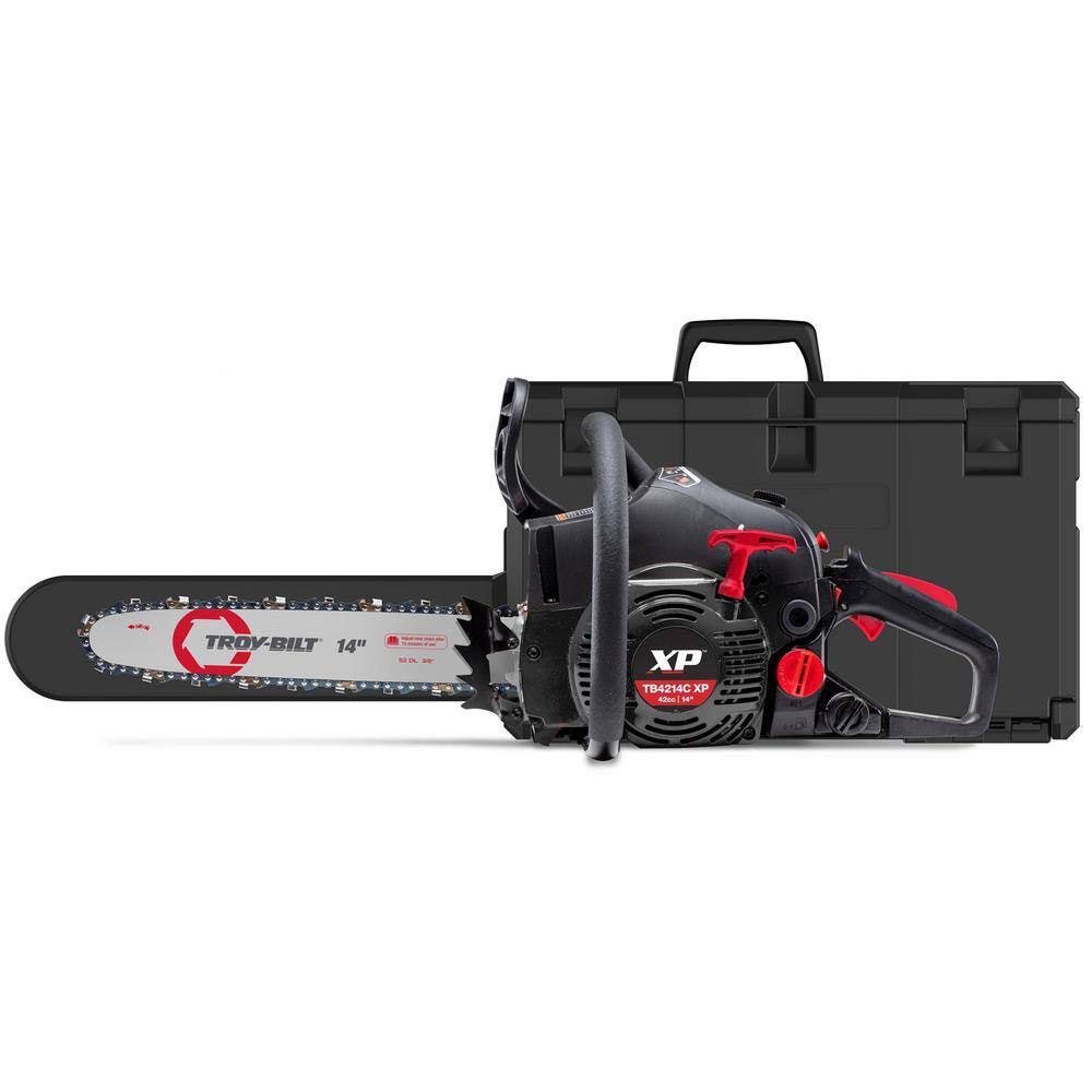 TB4214C XP XP 14 in. 42cc 2-Cycle Lightweight Gas Chainsaw with Adjustable Automatic Chain Oiler and Heavy-Duty Carry Case