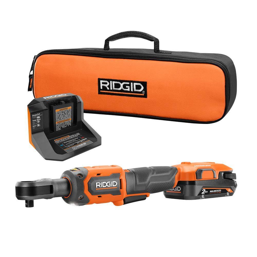 R866011K 18V Brushless Cordless 3/8 in. Ratchet Kit with 2.0 Ah Battery and Charger