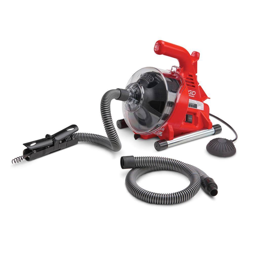 55808 PowerClear 120-Volt Drain Cleaning Snake Auger Machine for Heavy Duty Pipe Cleaning for Tubs, Showers, and Sinks