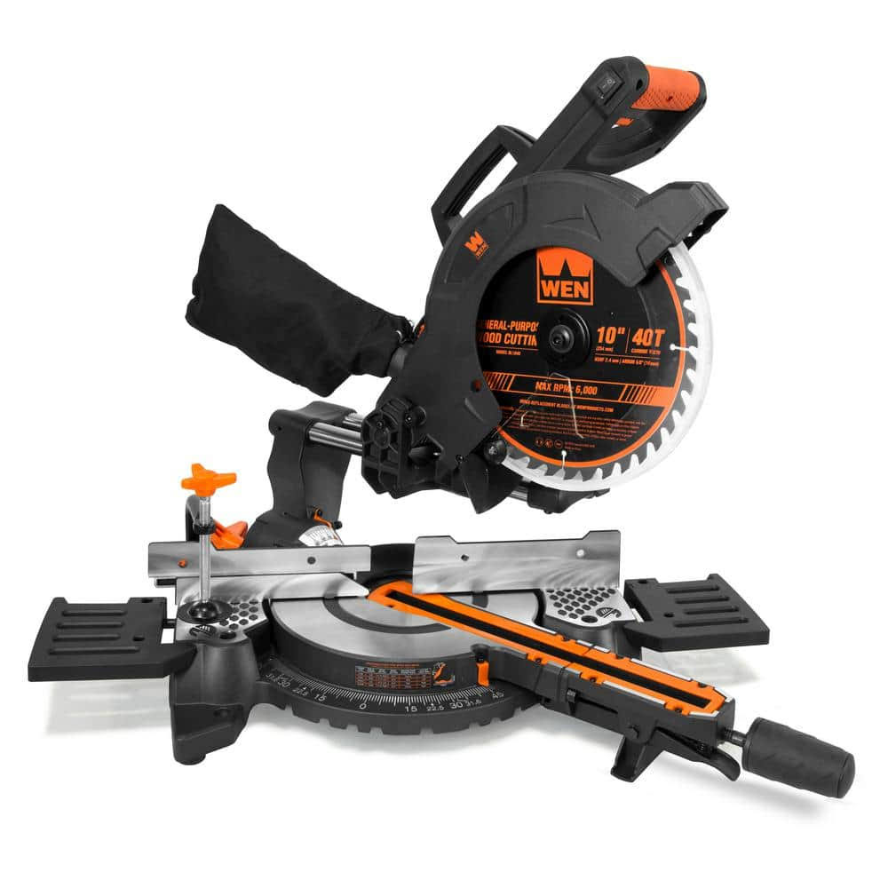 MM1011T 15 Amp 10 in. Single Bevel Compact Sliding Compound Miter Saw with Laser