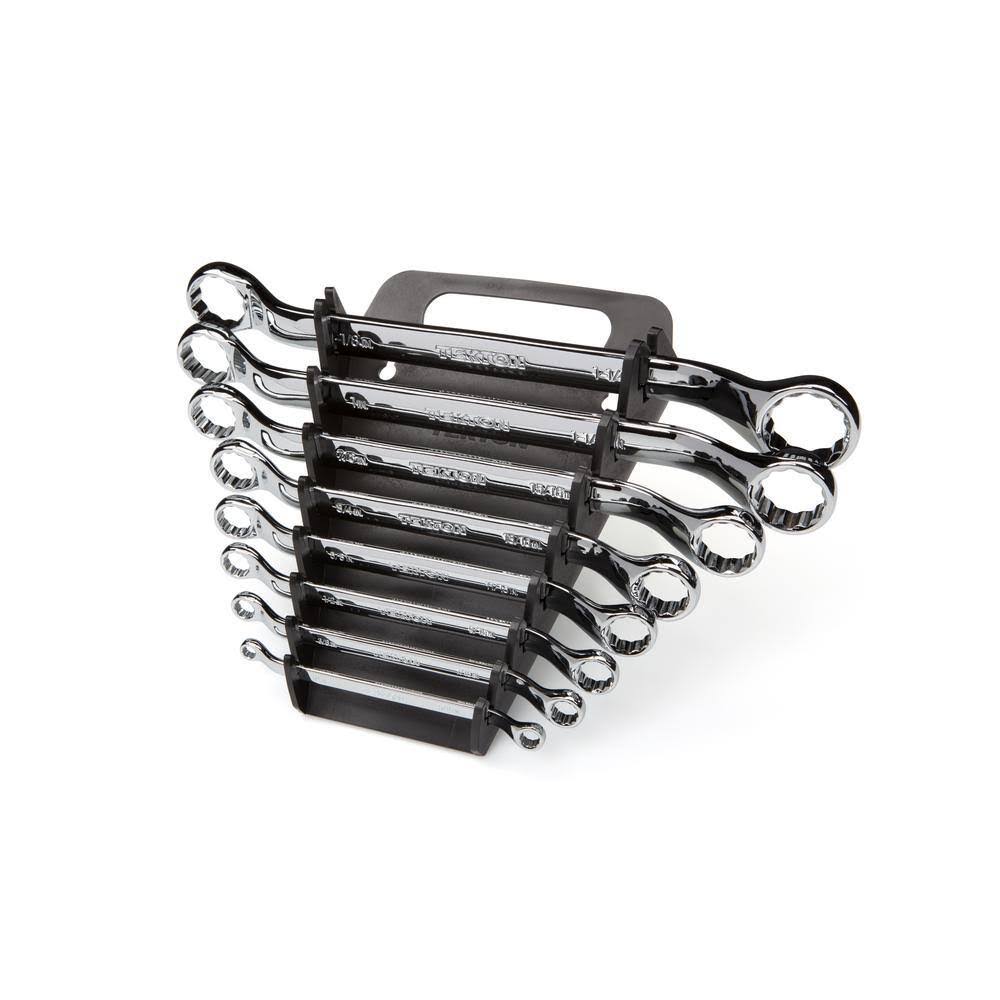 45-Degree Offset Box End Wrench Set, 8-Piece (1/4   1-1/4 in.)   Holder