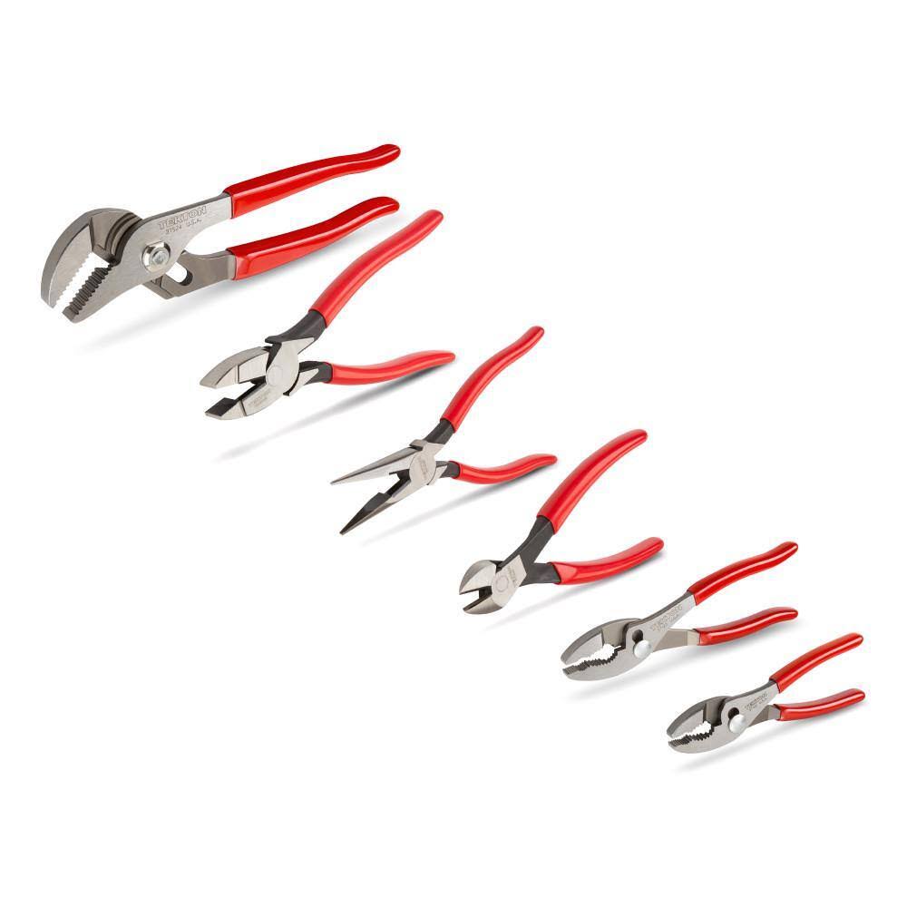 PLR99020 Diagonal, Groove, Linemans, Long, Slip Pliers Set (6-Piece)