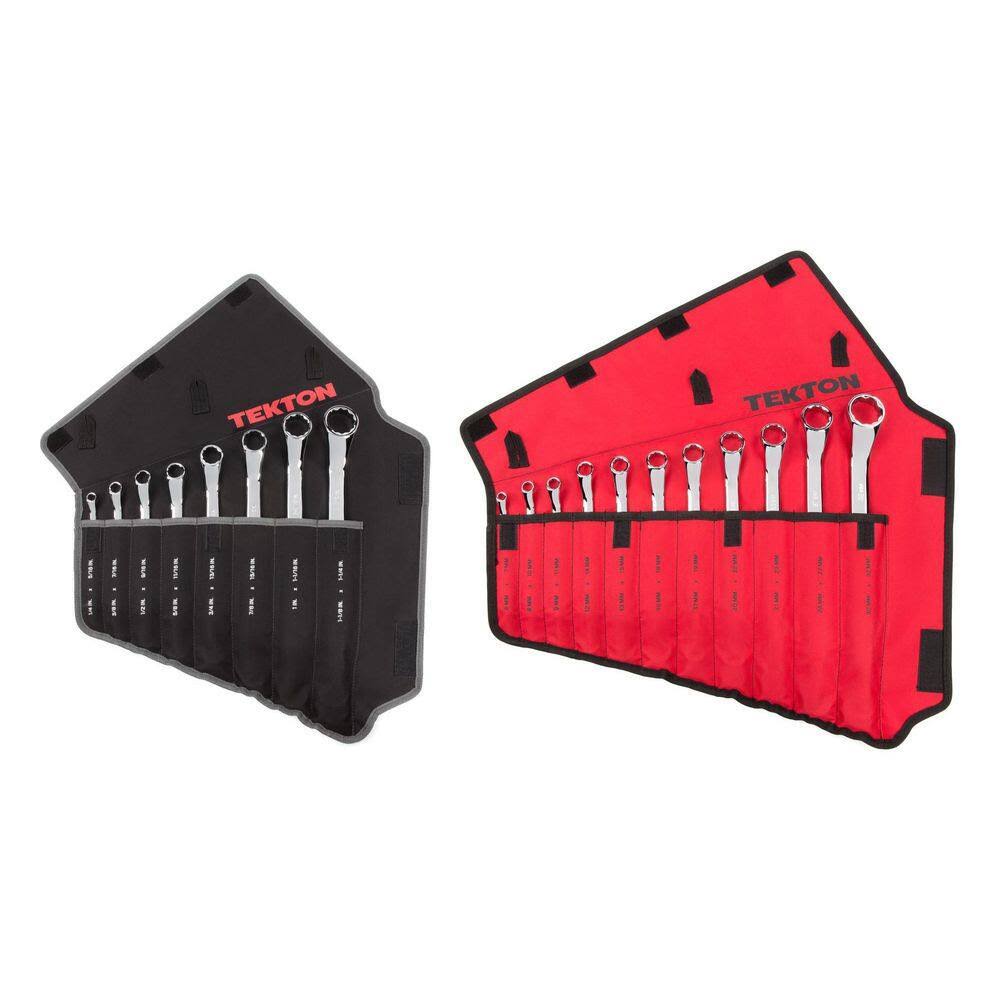 WBE94302 45-Degree Offset Box End Wrench Set, 19-Piece (1/4-1-1/4 in., 6-32 mm)   Pouch