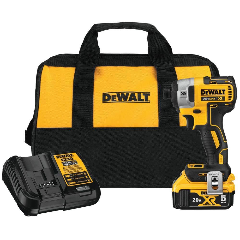 DCF887P1 20V MAX XR Cordless Brushless 3-Speed 1/4 in. Impact Driver with (1) 20V 5.0Ah Battery and Charger