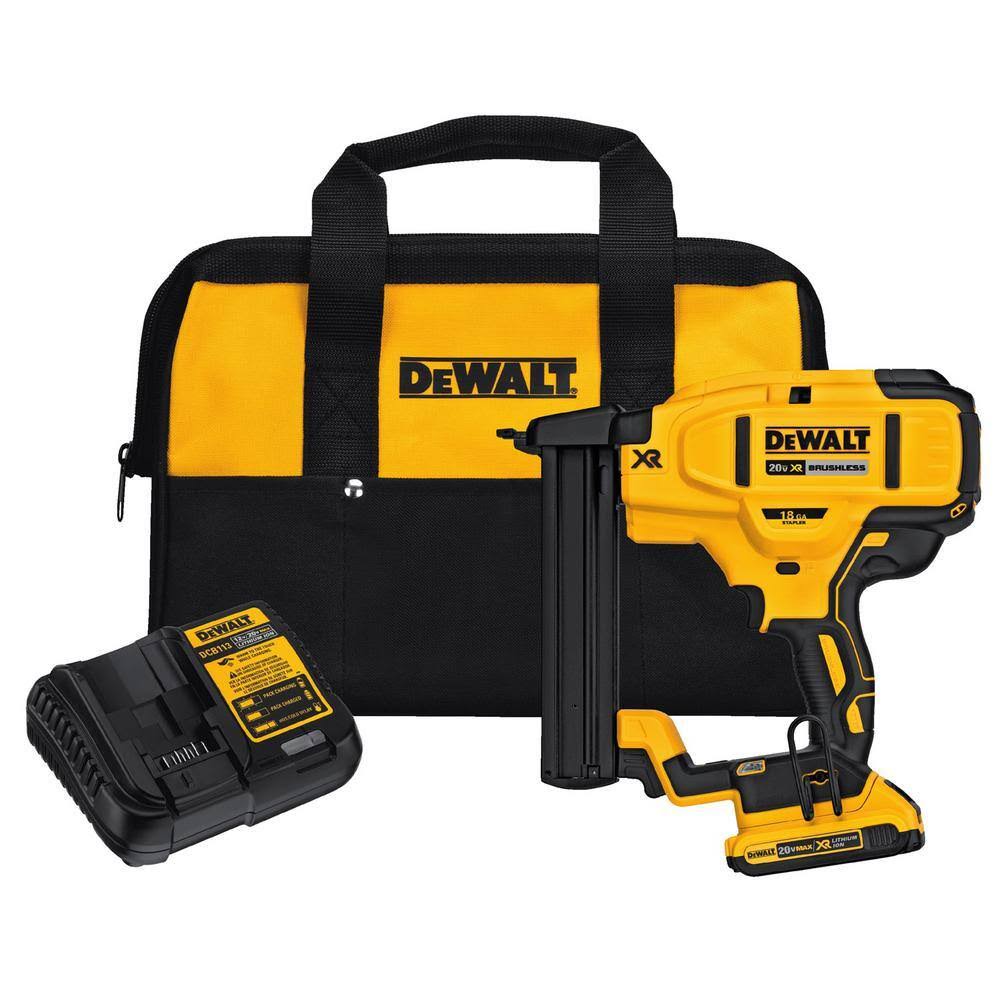 DCN681D1 20V MAX XR Lithium-Ion Cordless 18-Gauge Narrow  Stapler Kit with 2.0Ah Battery, Charger and Contractor Bag