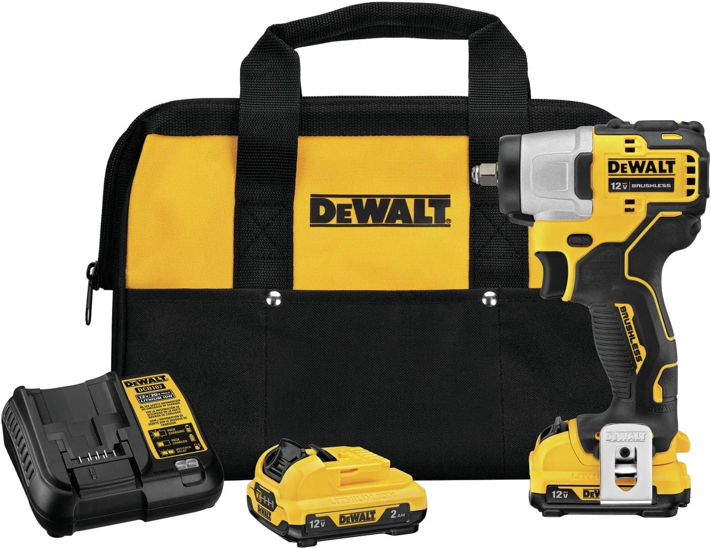 DCF902F2 XTREME 12-volt Max Variable Speed Brushless 3/8-in Drive Cordless Impact Wrench (Battery Included)