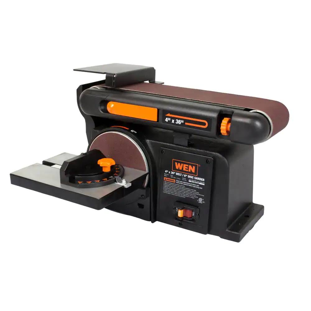 6502T 4.3 Amp Corded 4 in. x 36 in. Belt and 6 in. Disc Sander with Cast Iron Base